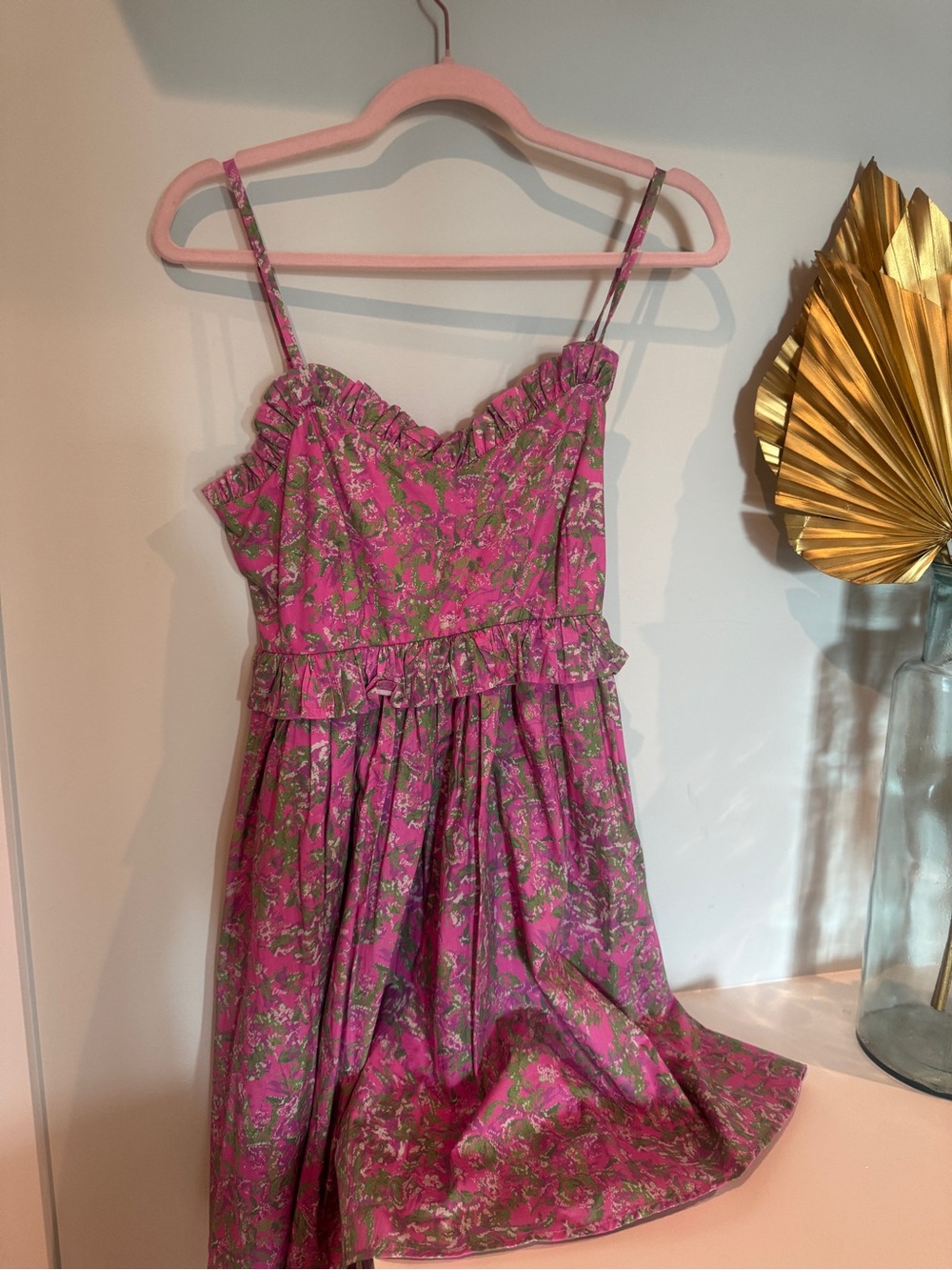 Pink Floral Ruffle Sundress - Women